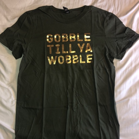 Green Gobble Til Ya Wobble T-shirt, Size Small - Picture 1 of 2